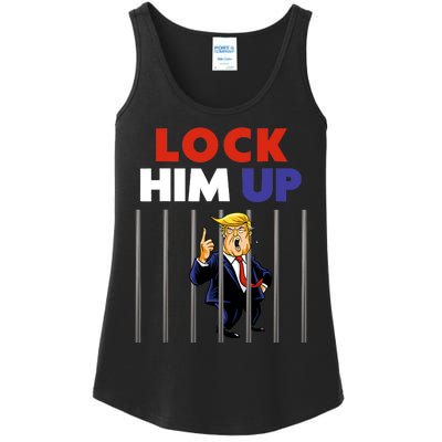 Lock Him Up Anti Trump Political Ladies Essential Tank