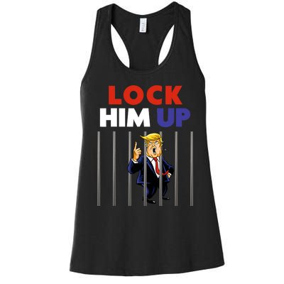 Lock Him Up Anti Trump Political Women's Racerback Tank