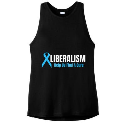 Liberalism Help Us Find A Cure T For Conservatives Ladies PosiCharge Tri-Blend Wicking Tank