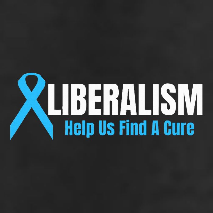 Liberalism Help Us Find A Cure T For Conservatives 7 Panel Mesh Trucker Snapback Hat