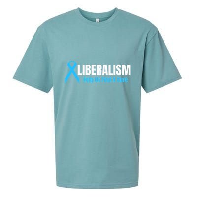 Liberalism Help Us Find A Cure T For Conservatives Sueded Cloud Jersey T-Shirt