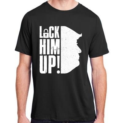 Lock Him Up Democrat Anti Trump Impeach 45 Resist Resign Adult ChromaSoft Performance T-Shirt