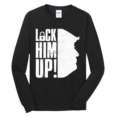 Lock Him Up Democrat Anti Trump Impeach 45 Resist Resign Tall Long Sleeve T-Shirt