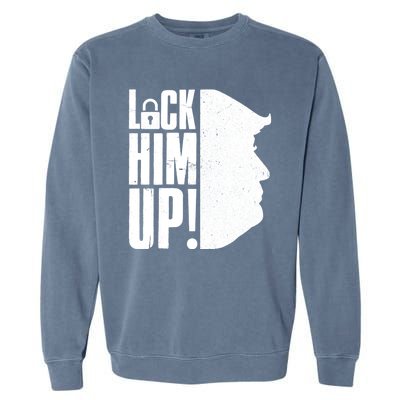 Lock Him Up Democrat Anti Trump Impeach 45 Resist Resign Garment-Dyed Sweatshirt