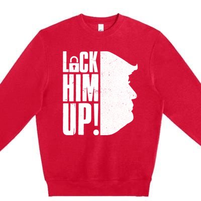 Lock Him Up Democrat Anti Trump Impeach 45 Resist Resign Premium Crewneck Sweatshirt