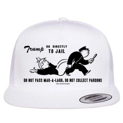 Lock Him Up Jail Trump 2024 Flat Bill Trucker Hat