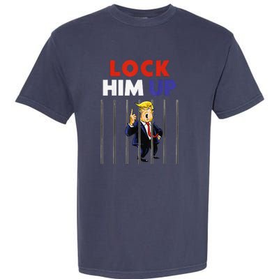 Lock Him Up Anti Trump Political Garment-Dyed Heavyweight T-Shirt