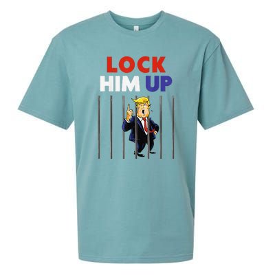 Lock Him Up Anti Trump Political Sueded Cloud Jersey T-Shirt