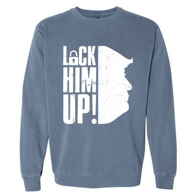 Lock Him Up Democrat Anti Trump Impeach 45 Resist Resign Garment-Dyed Sweatshirt