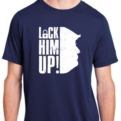 Lock Him Up Democrat Anti Trump Impeach 45 Resist Resign Adult ChromaSoft Performance T-Shirt