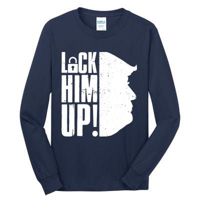 Lock Him Up Democrat Anti Trump Impeach 45 Resist Resign Tall Long Sleeve T-Shirt