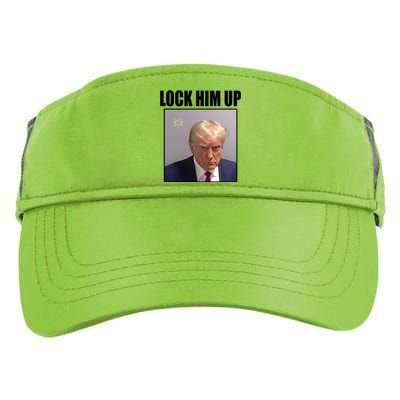 Lock Him Up Donald Trump Mugshot Adult Drive Performance Visor