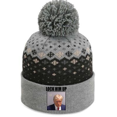 Lock Him Up Donald Trump Mugshot The Baniff Cuffed Pom Beanie