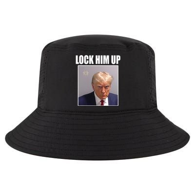 Lock Him Up Donald Trump Mugshot Cool Comfort Performance Bucket Hat