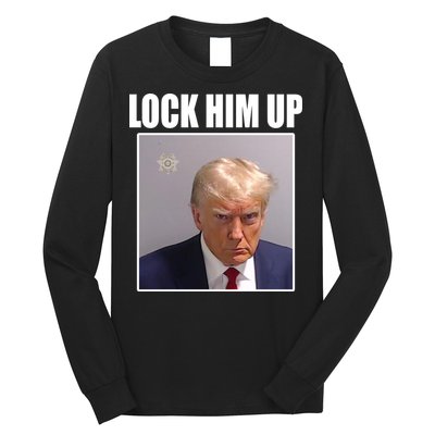 Lock Him Up Donald Trump Mugshot Long Sleeve Shirt