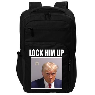 Lock Him Up Donald Trump Mugshot Impact Tech Backpack