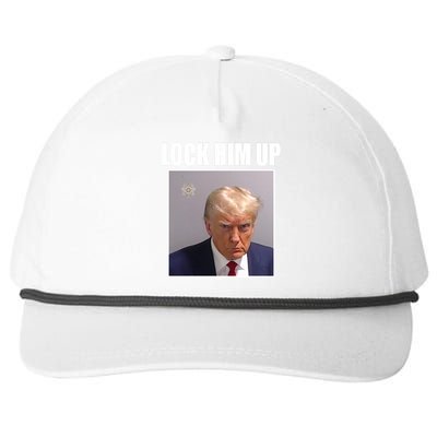 Lock Him Up Donald Trump Mugshot Snapback Five-Panel Rope Hat