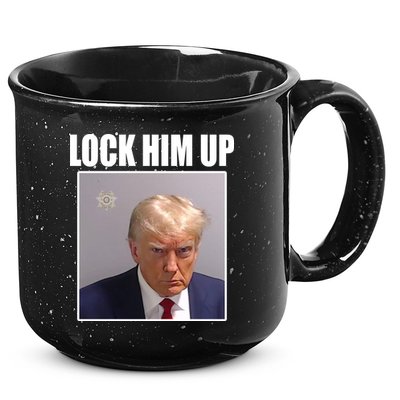 Lock Him Up Donald Trump Mugshot 15oz Campfire Ceramic Mug