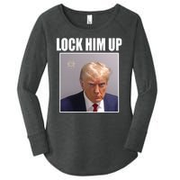 Lock Him Up Donald Trump Mugshot Women's Perfect Tri Tunic Long Sleeve Shirt