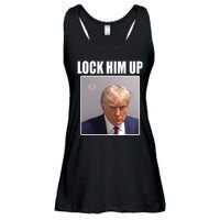 Lock Him Up Donald Trump Mugshot Ladies Essential Flowy Tank