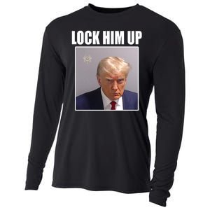 Lock Him Up Donald Trump Mugshot Cooling Performance Long Sleeve Crew