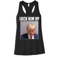 Lock Him Up Donald Trump Mugshot Women's Racerback Tank