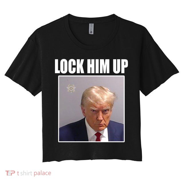 Lock Him Up Donald Trump Mugshot Crop Top