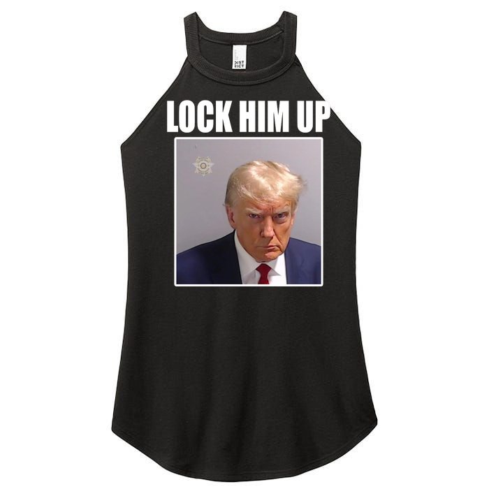 Lock Him Up Donald Trump Mugshot Women's Perfect Tri Rocker Tank