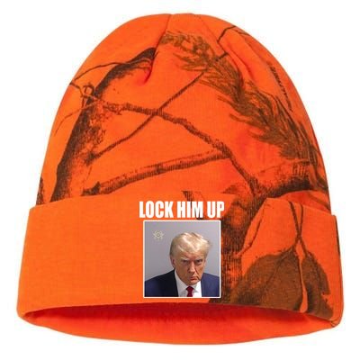 Lock Him Up Donald Trump Mugshot Kati Licensed 12" Camo Beanie