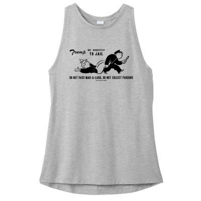 Lock Him Up Jail Trump Ladies PosiCharge Tri-Blend Wicking Tank