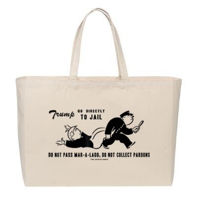 Lock Him Up Jail Trump Cotton Canvas Jumbo Tote