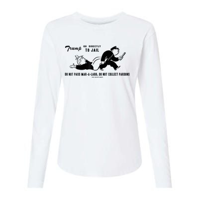 Lock Him Up Jail Trump Womens Cotton Relaxed Long Sleeve T-Shirt