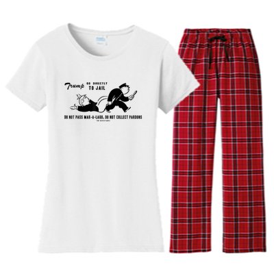 Lock Him Up Jail Trump Women's Flannel Pajama Set