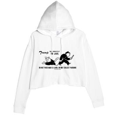 Lock Him Up Jail Trump Crop Fleece Hoodie