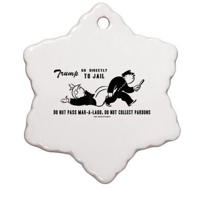 Lock Him Up Jail Trump Ceramic Star Ornament