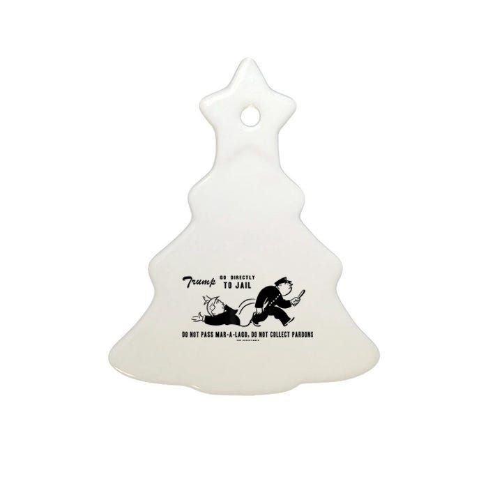 Lock Him Up Jail Trump Ceramic Tree Ornament