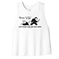 Lock Him Up Jail Trump Women's Racerback Cropped Tank