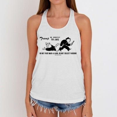 Lock Him Up Jail Trump Women's Knotted Racerback Tank