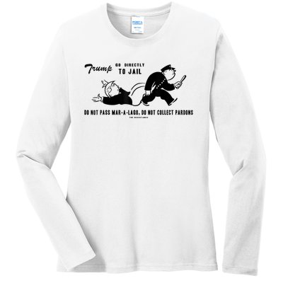 Lock Him Up Jail Trump Ladies Long Sleeve Shirt