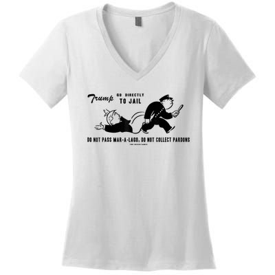 Lock Him Up Jail Trump Women's V-Neck T-Shirt