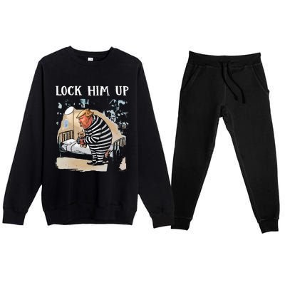 Lock Him Up Antitrump 2024 Premium Crewneck Sweatsuit Set