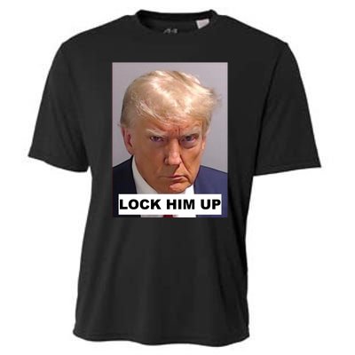 Lock Him Up Donald Trump Mugshot Jail Cooling Performance Crew T-Shirt