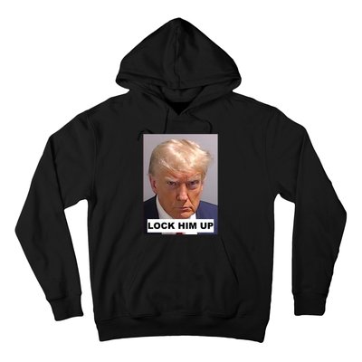 Lock Him Up Donald Trump Mugshot Jail Hoodie