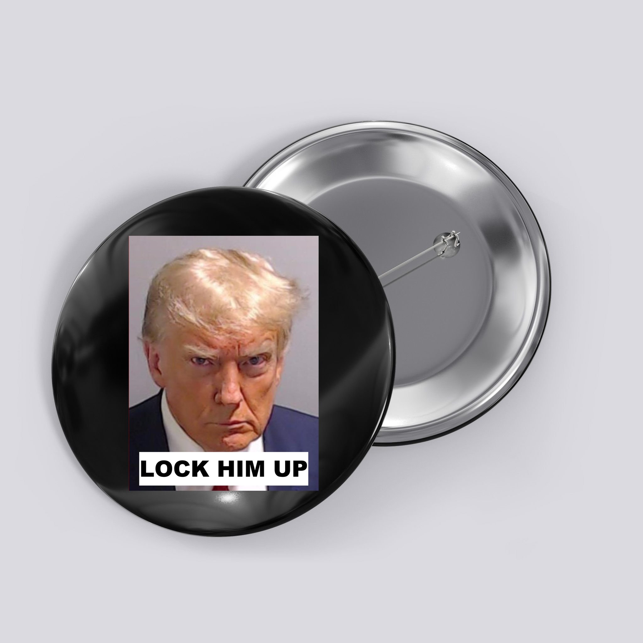 Lock Him Up Donald Trump Mugshot Jail Button