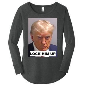 Lock Him Up Donald Trump Mugshot Jail Women's Perfect Tri Tunic Long Sleeve Shirt