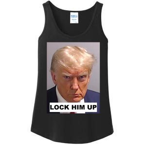 Lock Him Up Donald Trump Mugshot Jail Ladies Essential Tank