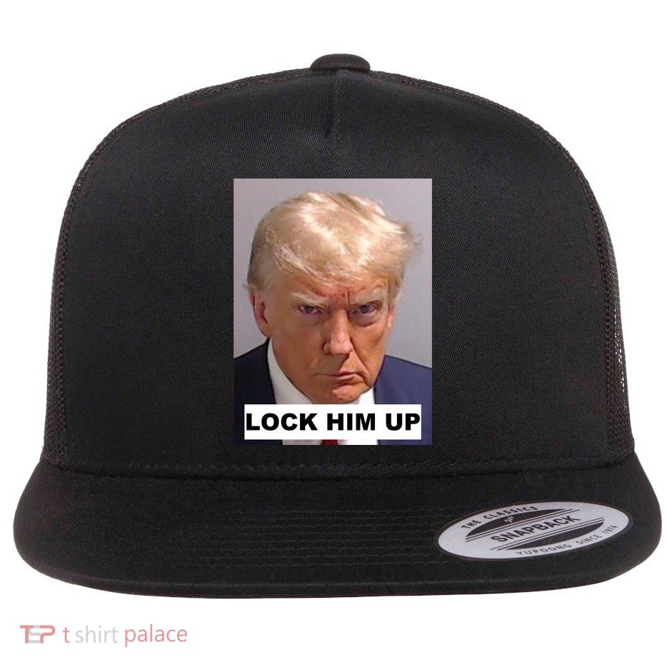 Lock Him Up Donald Trump Mugshot Jail Flatbill Hat