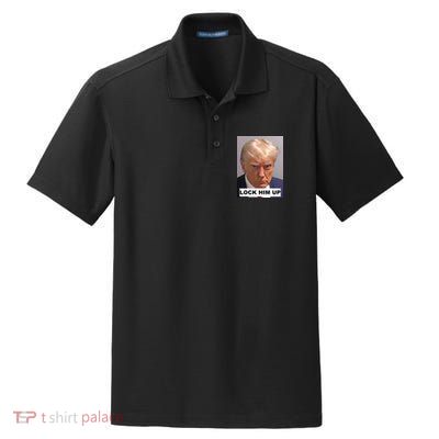 Lock Him Up Donald Trump Mugshot Jail Dry Zone Grid Polo