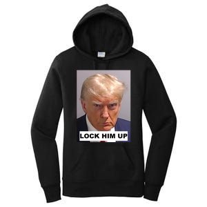 Lock Him Up Donald Trump Mugshot Jail Women's Pullover Hoodie