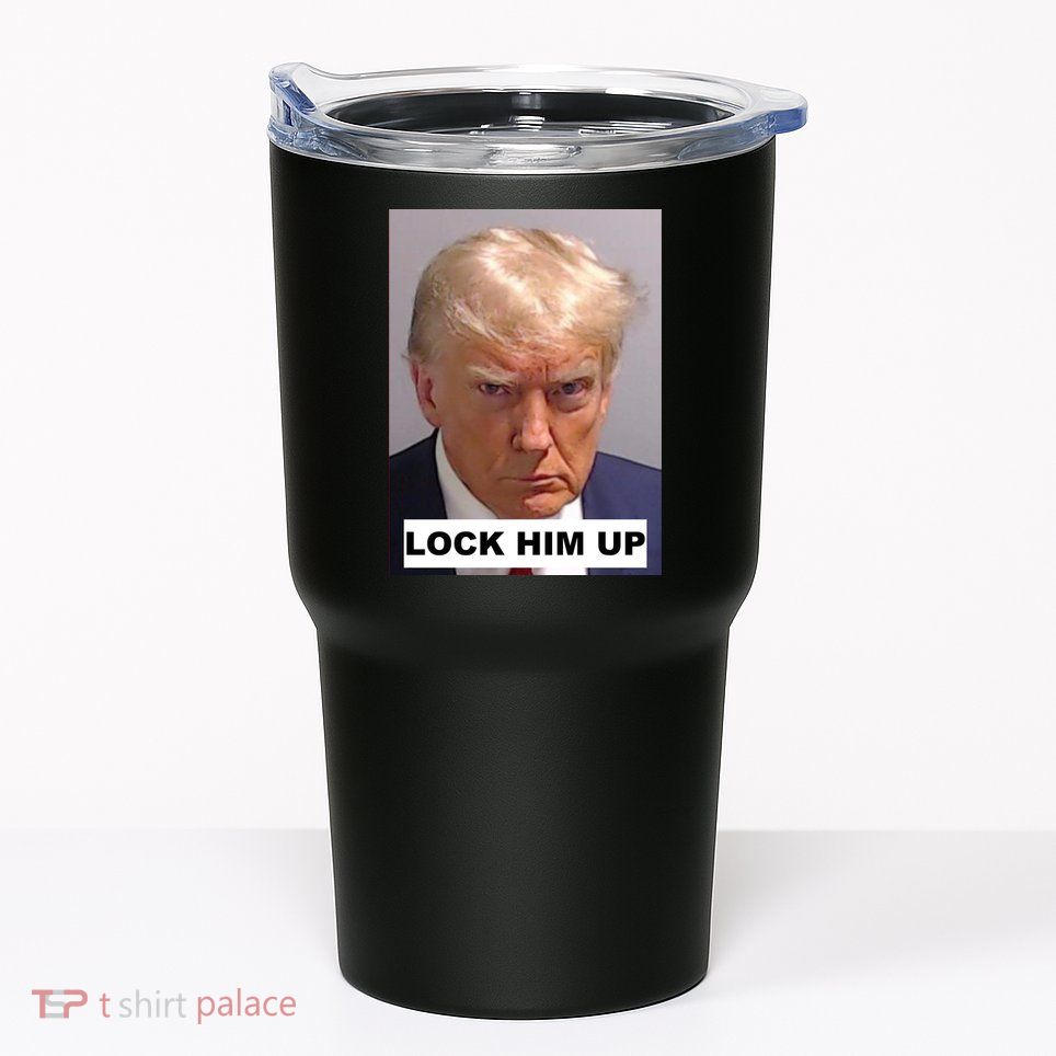 Lock Him Up Donald Trump Mugshot Jail Tumbler